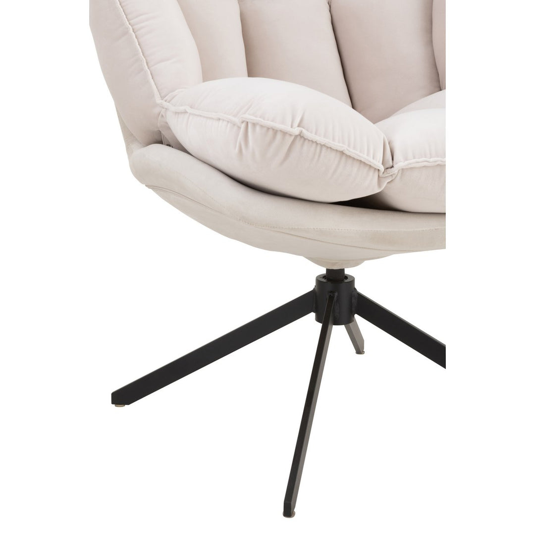 J-Line Relaxstoel Kussen op Frame Beige