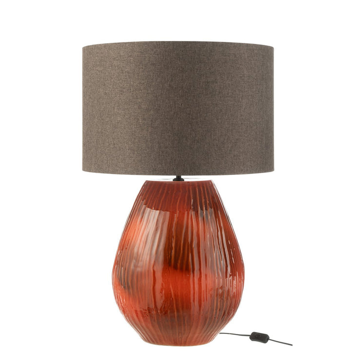 J-Line Lamp Akane Keramiek Rood Groot