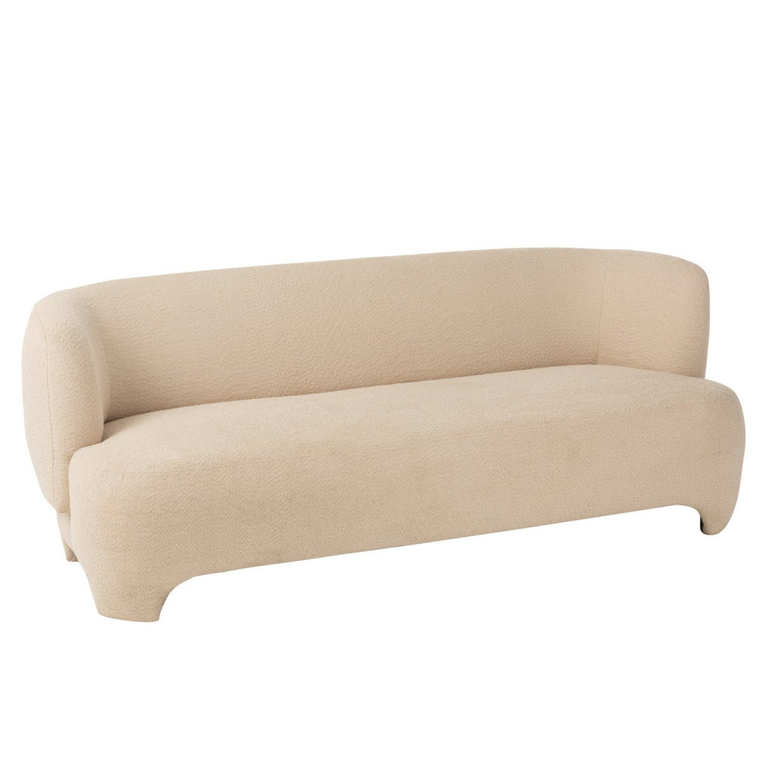 J-Line Sofa 3-Zits Gebreid Textiel Hout