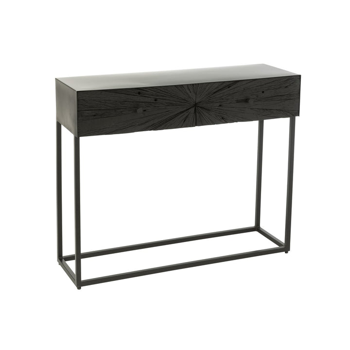 J-Line Console Shanil Hout Zwart