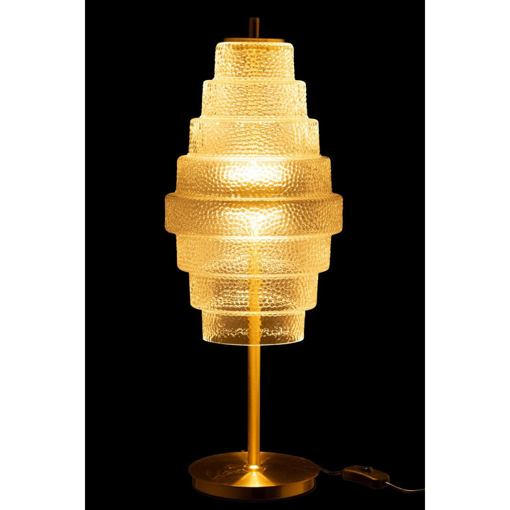 J-Line Table Lamp LED Gold Metal Glass Transparent 