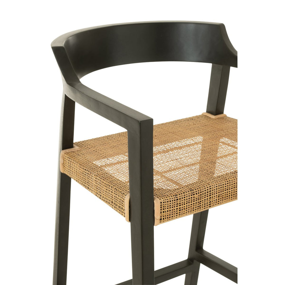 J-Line Bar Stool Emma Wood Black Brown