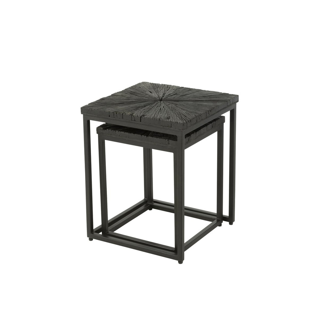 J-Line Side table Shanil Wood Black