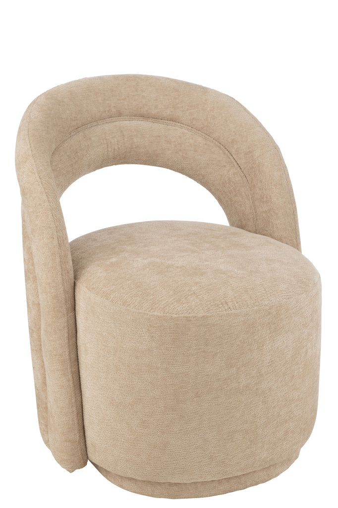 J-Line Stuhl Akzent Textil Beige