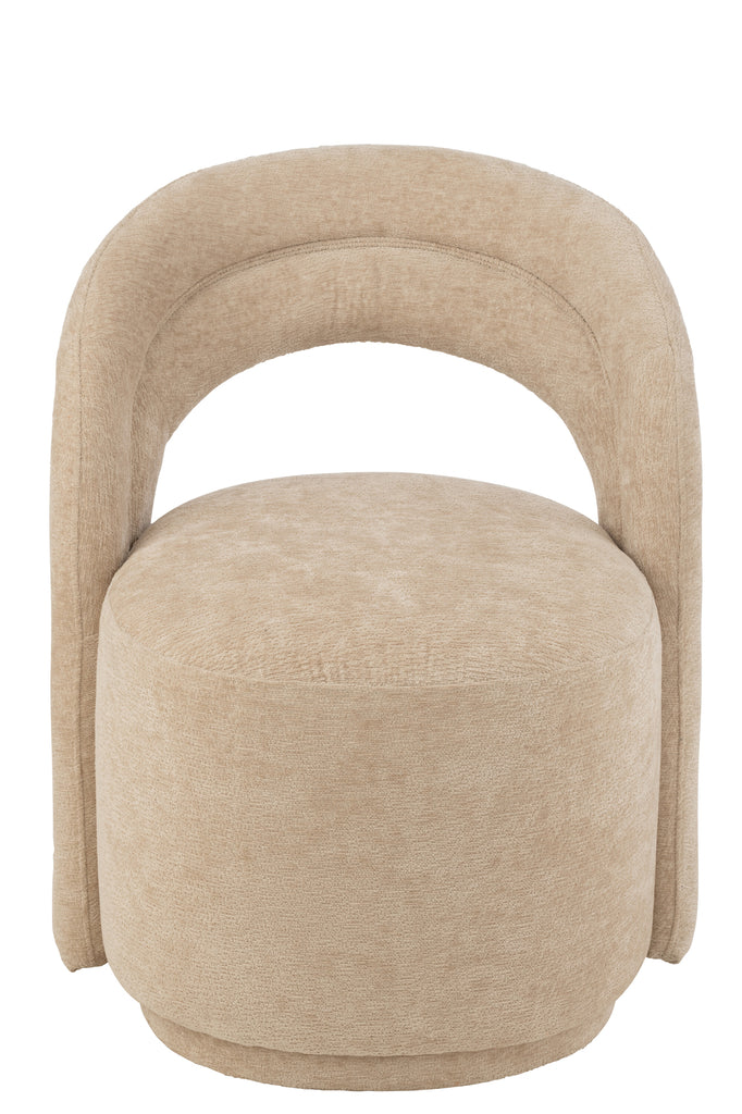 J-Line Stuhl Akzent Textil Beige