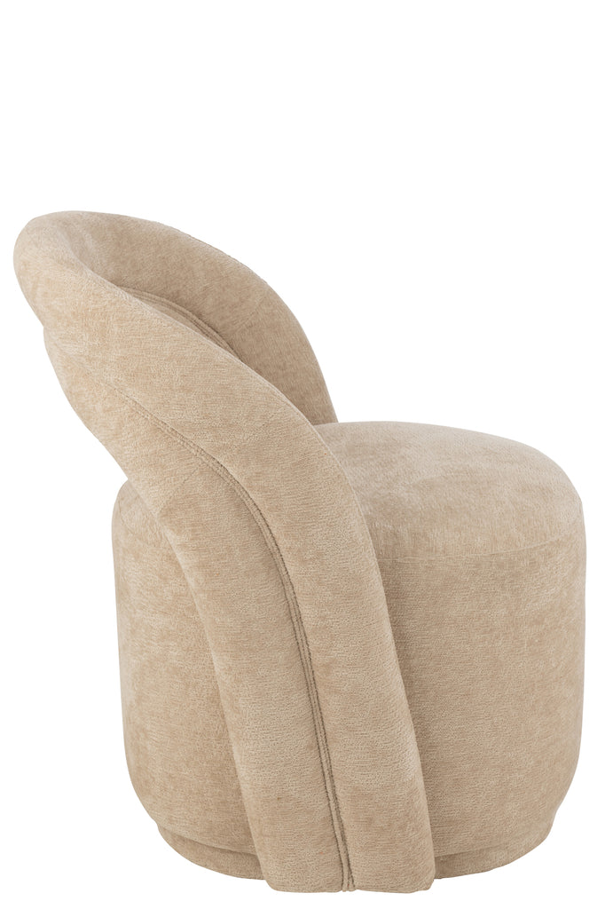 J-Line Stuhl Akzent Textil Beige