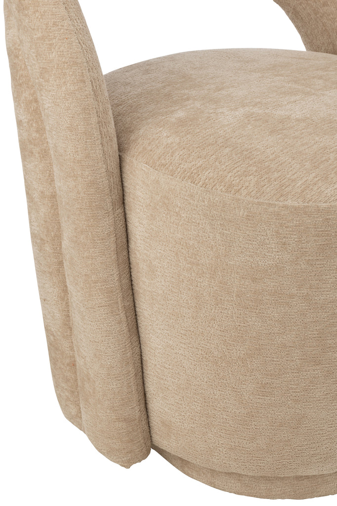 J-Line Stuhl Akzent Textil Beige