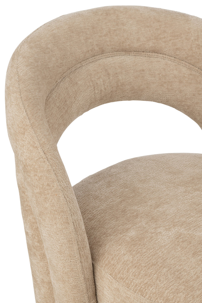 J-Line Stuhl Akzent Textil Beige