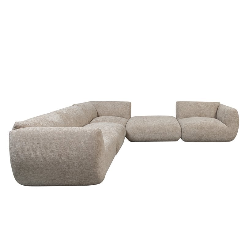 Bank Amsterdam 5 Piece Corner Sofa Latte