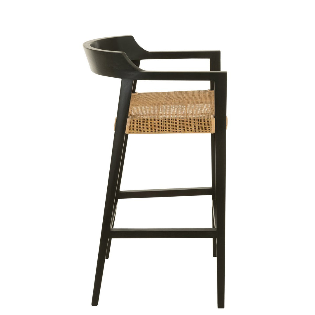 J-Line Bar Stool Emma Wood Black Brown