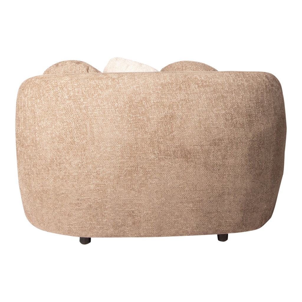 Aphrodite Taupe-Sofa mit Legacy 3-Nerzstoff.