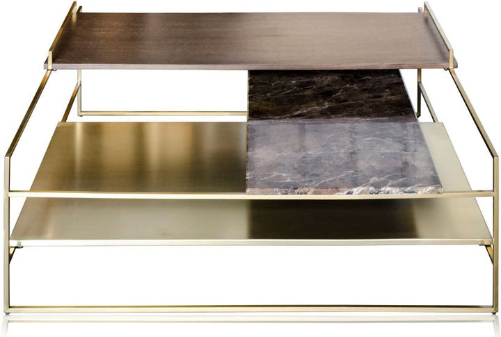 Architect Salontafel Geborsteld Goud