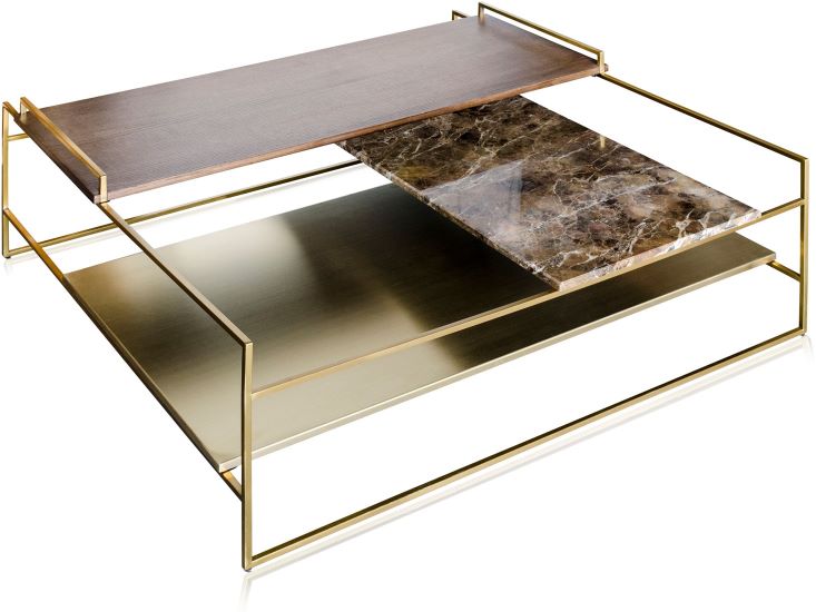 Architect Salontafel Geborsteld Goud