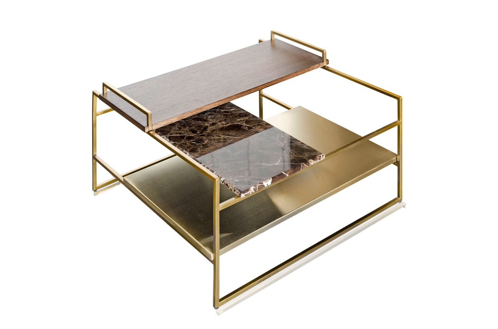 Architect Salontafel Geborsteld Goud Small