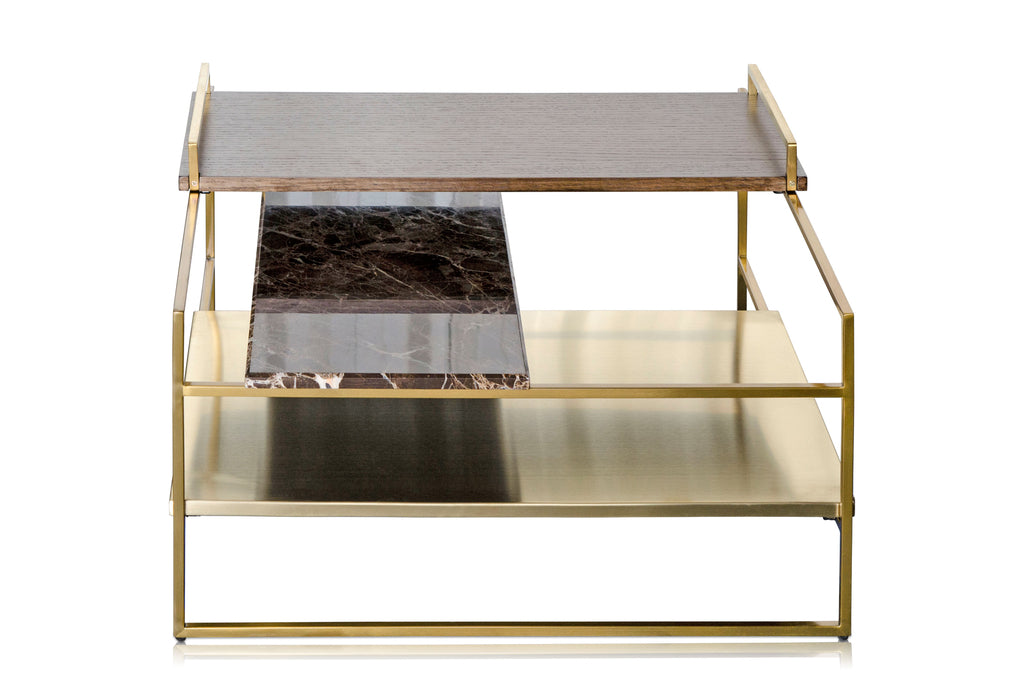 Architect Salontafel Geborsteld Goud Small