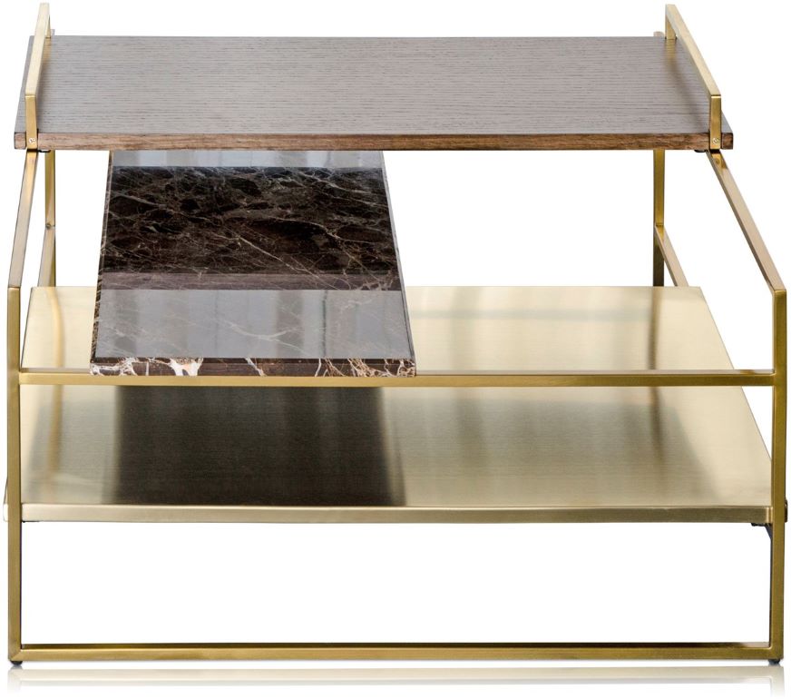 Architect Salontafel Geborsteld Goud Small