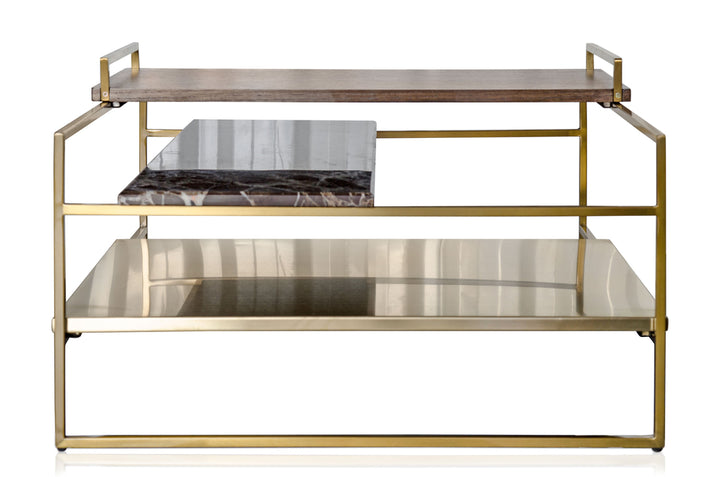 Architect Salontafel Geborsteld Goud Small