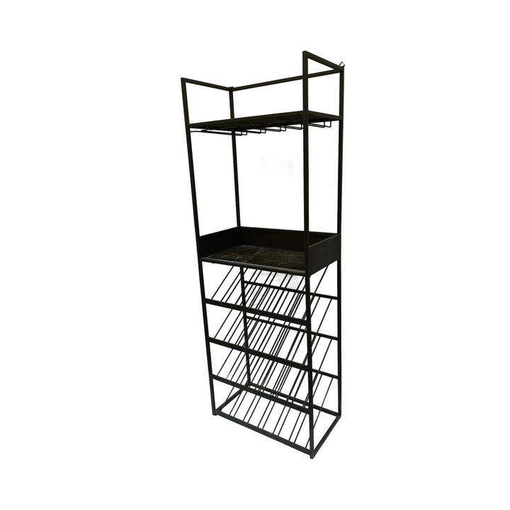 PTMD Arto wine rack Dark gray marble