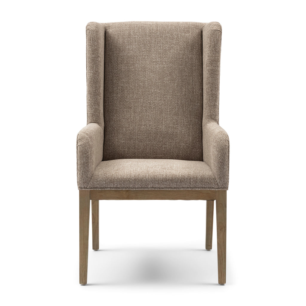 Riviera Maison Dining Chair Ascot Bright Taupe Chenille Jacquard