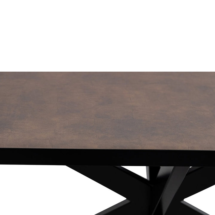 Stalux Eettafel Noud Zwart/Bruin