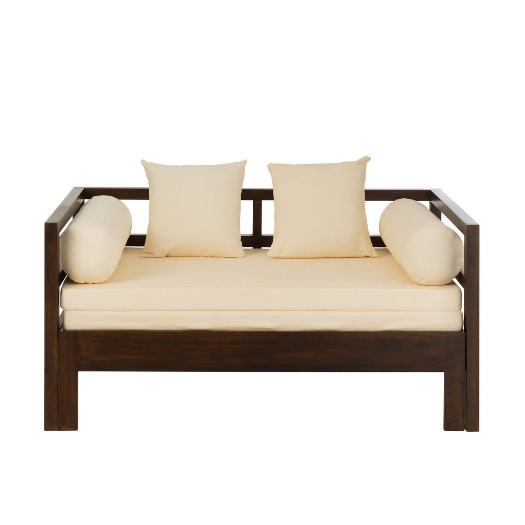 J-Line Conie Daybed 4 kussens Hout Donkerbruin