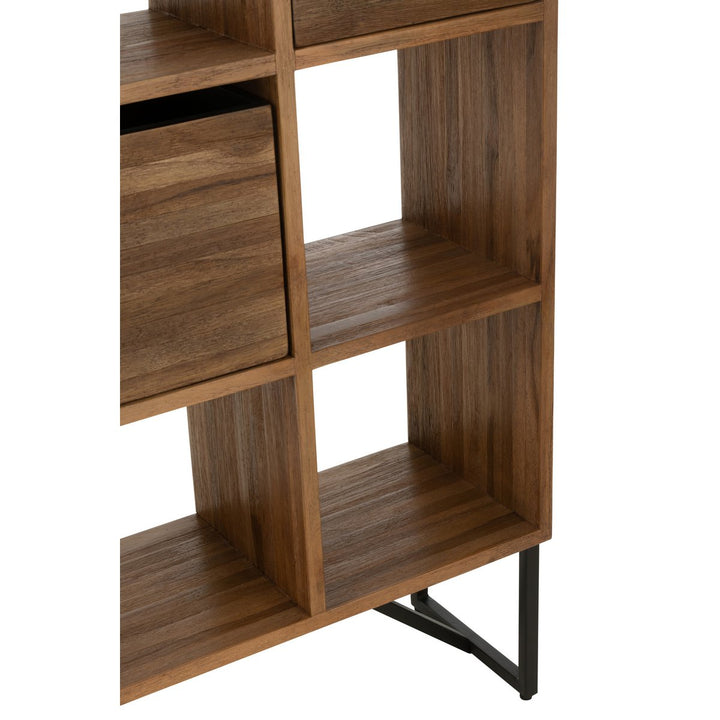 J-Line Cabinet with Drawers Recycled Teak Natural