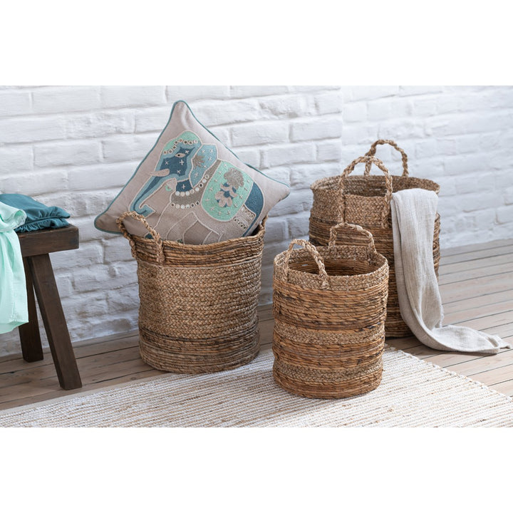 J-Line Baskets Lucie Raffia Natural