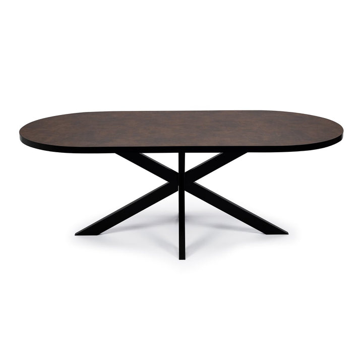 Stalux Eettafel Noud Zwart/Bruin