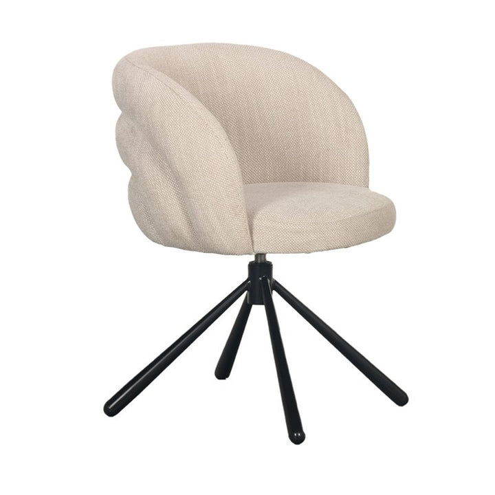 Set 2x Pebble Rotating Chair Beige