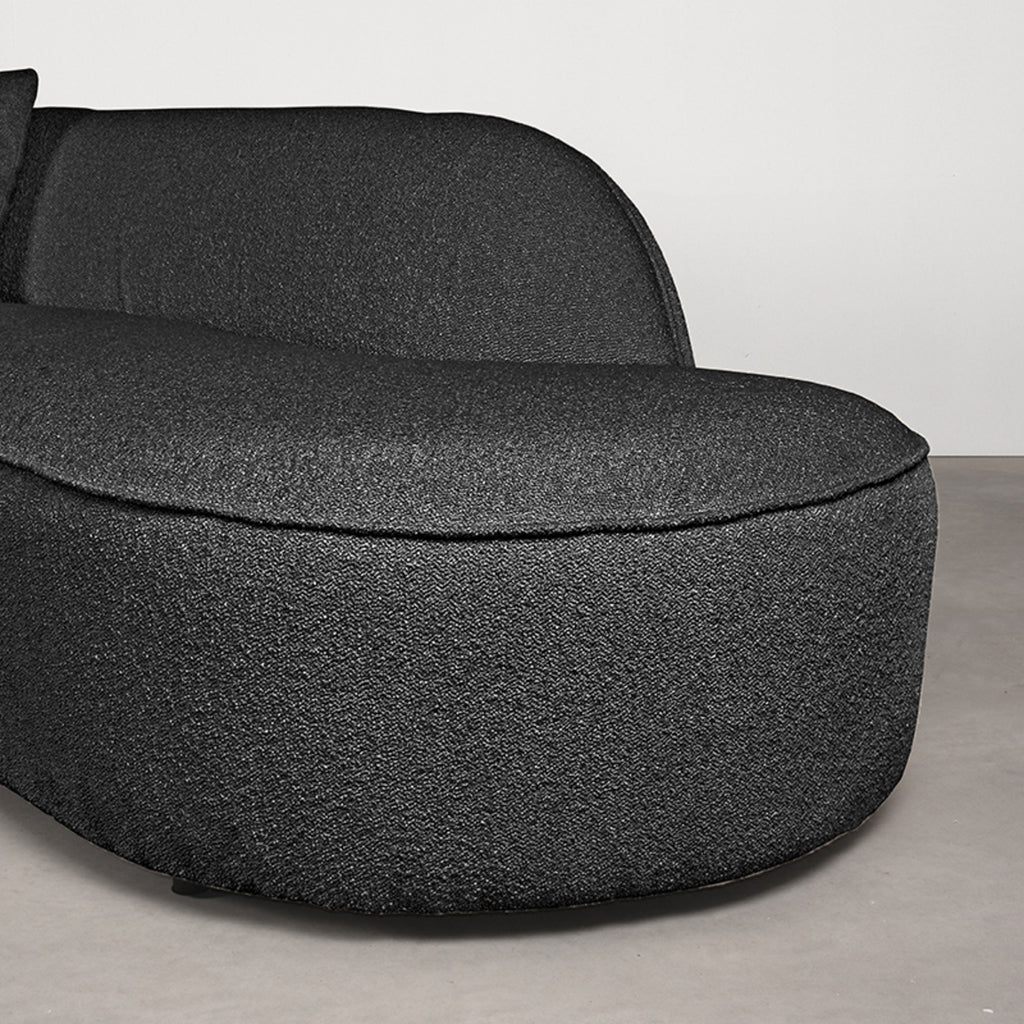 LABEL51 Bank Flori Anthracite Boucle 4-Seater