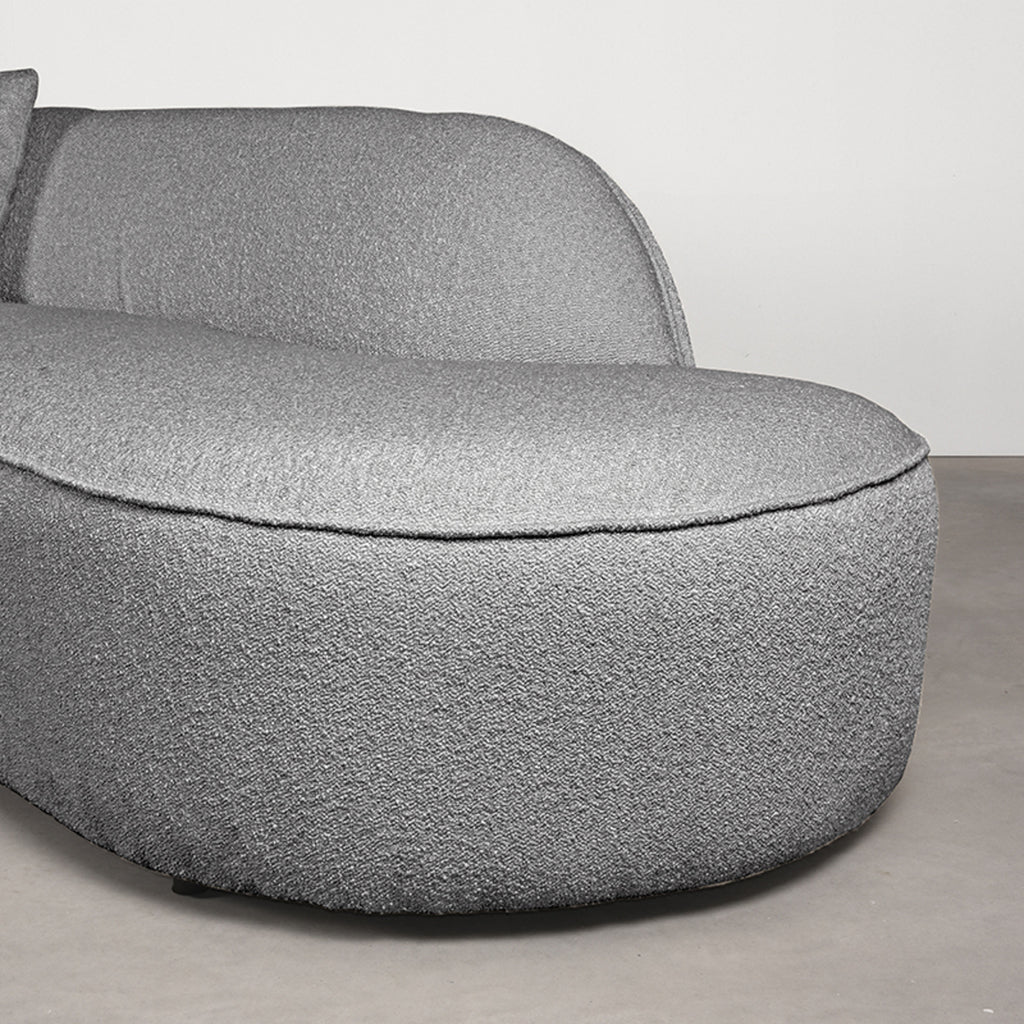 LABEL51 Bank Flori Grey Boucle 4-Seater