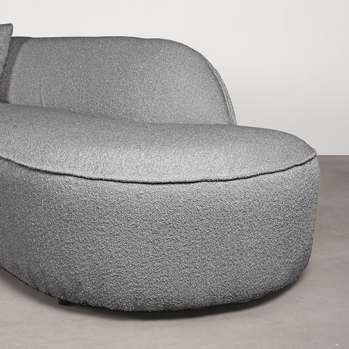 LABEL51 Bank Flori Grey Boucle 4-Seater