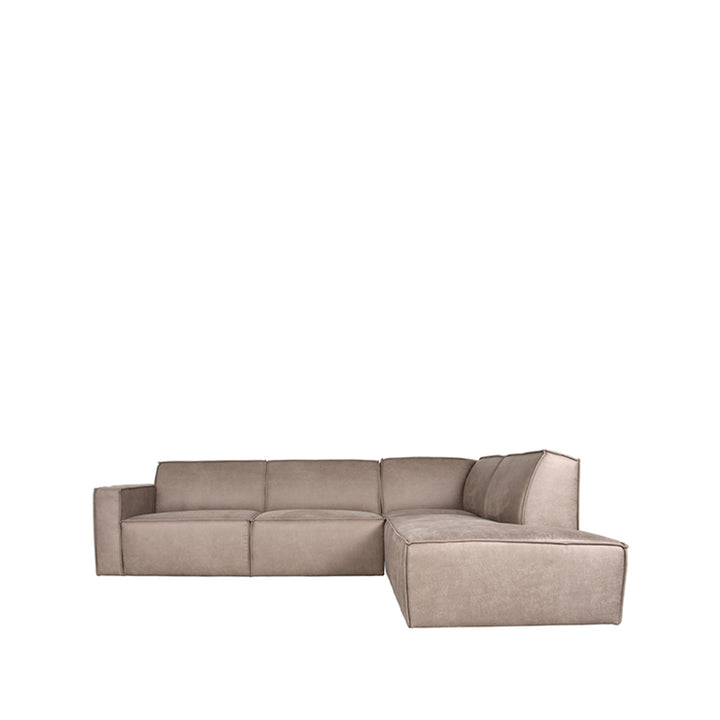 LABEL51 Sofa Kay Taupe Microfiber 2-Seater + Corner + 2-Seater