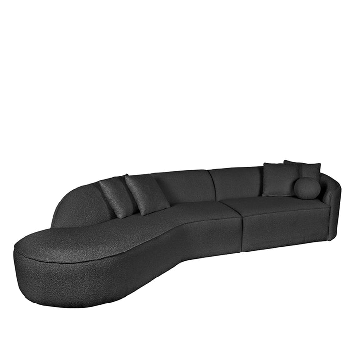 LABEL51 Bank Stelvio Anthracite Boucle 4-Seater + Corner Left