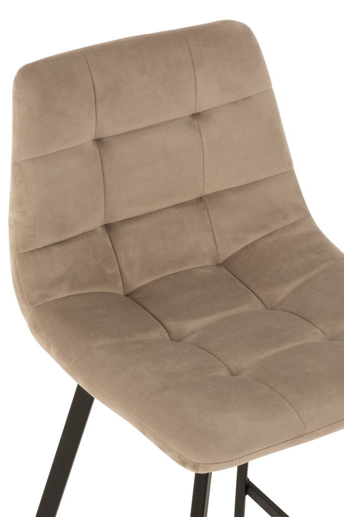 J-Line Barhocker Olivier Textil/Metall Beige 