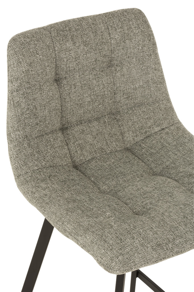 J-Line Barhocker Stephane Textil/Metall Grau 