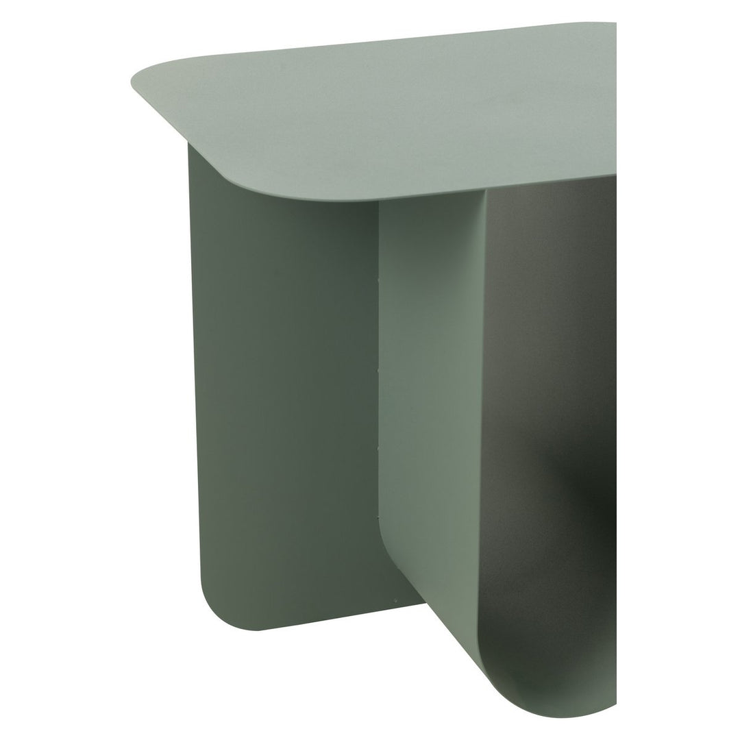 J-Line Side Table Square Metal Green