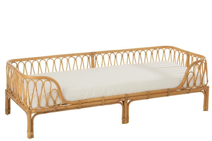 J-Line Bed Pierre Rattan Naturel