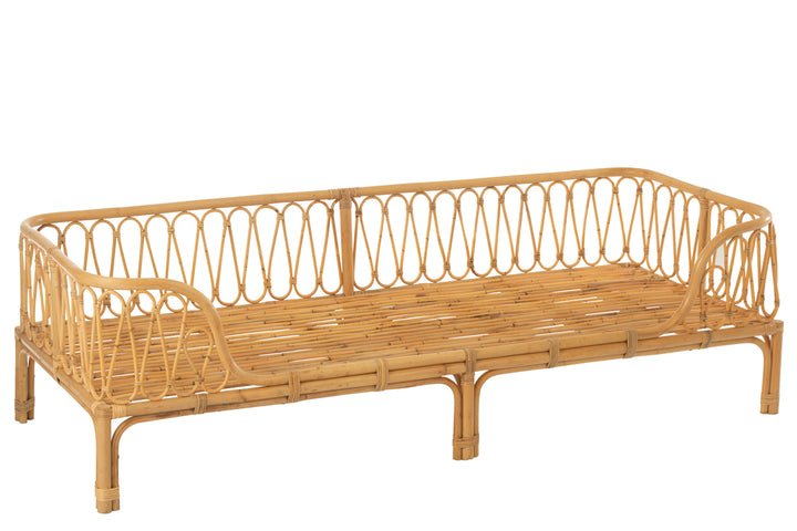 J-Line Bed Pierre Rattan Naturel