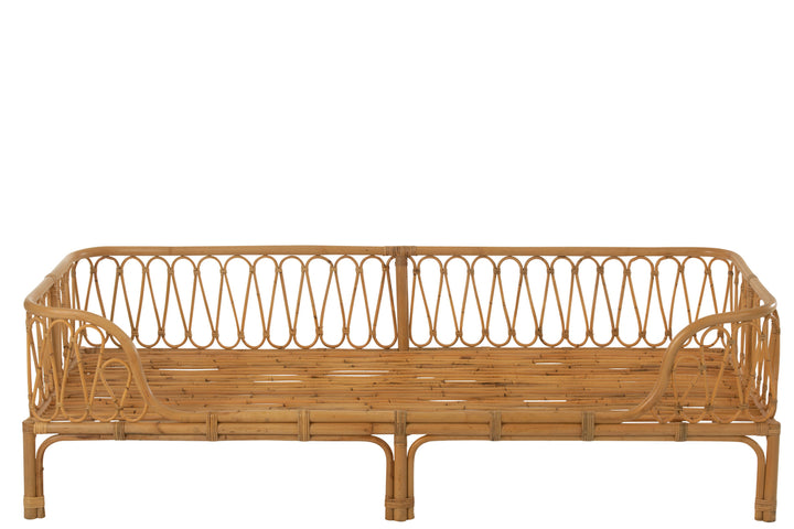 J-Line Bed Pierre Rattan Naturel