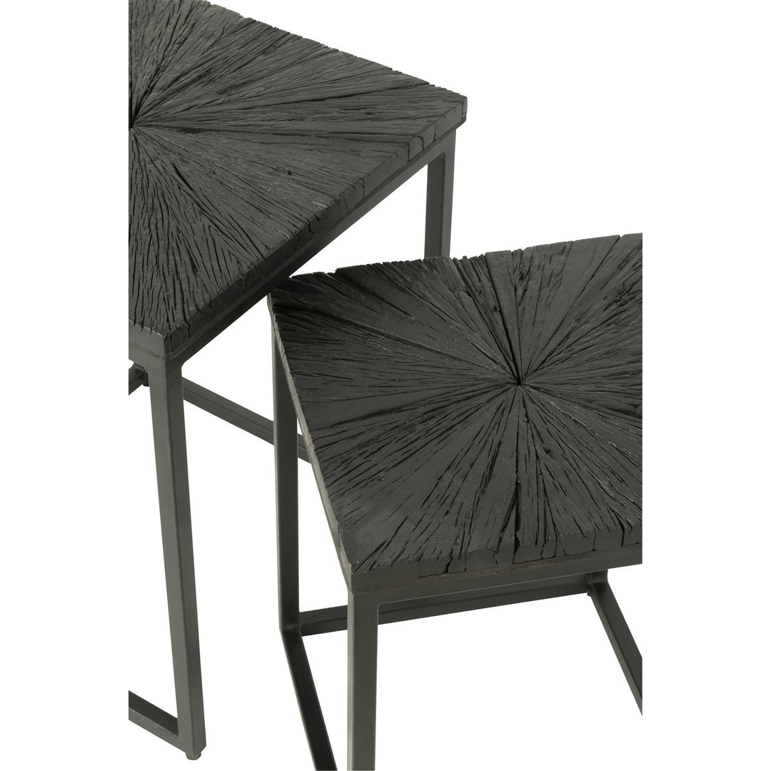 J-Line Side table Shanil Wood Black