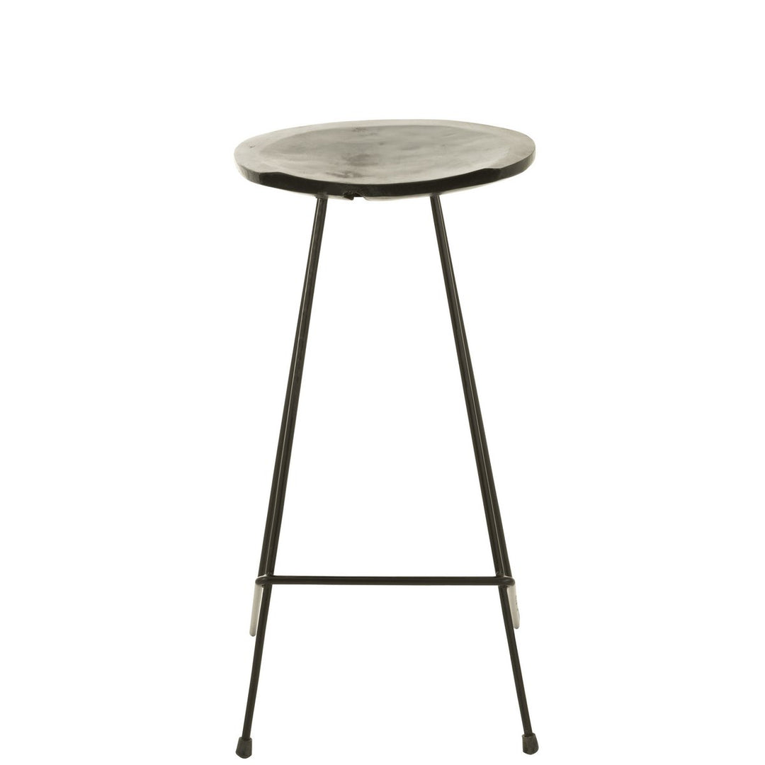 J-Line Bar stool made of teak wood, black