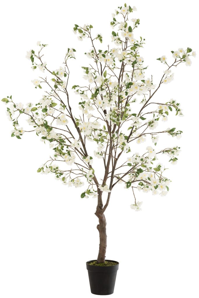 J-Line Blossom Artificial Tree White 