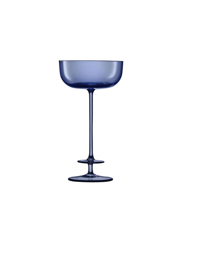 LSA Champagne Theatre Glas 210 ml Set van 2 Stuks Glas Blauw