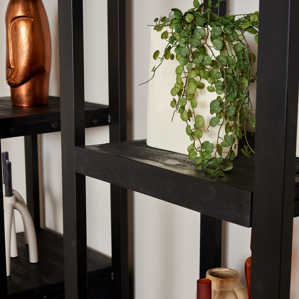 Bookcase Boaz Black | 1 door