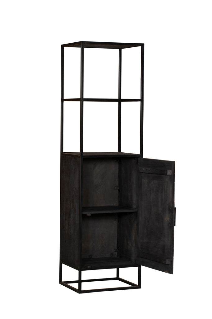 Bookcase New York | Mango wood and steel | 1 door