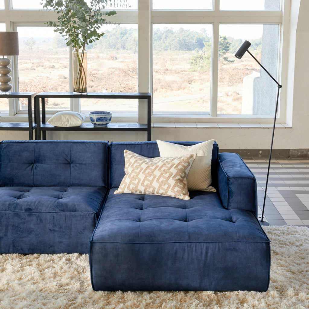 Rivièra Maison Brandon Chaise Longue Right velvet estate blue