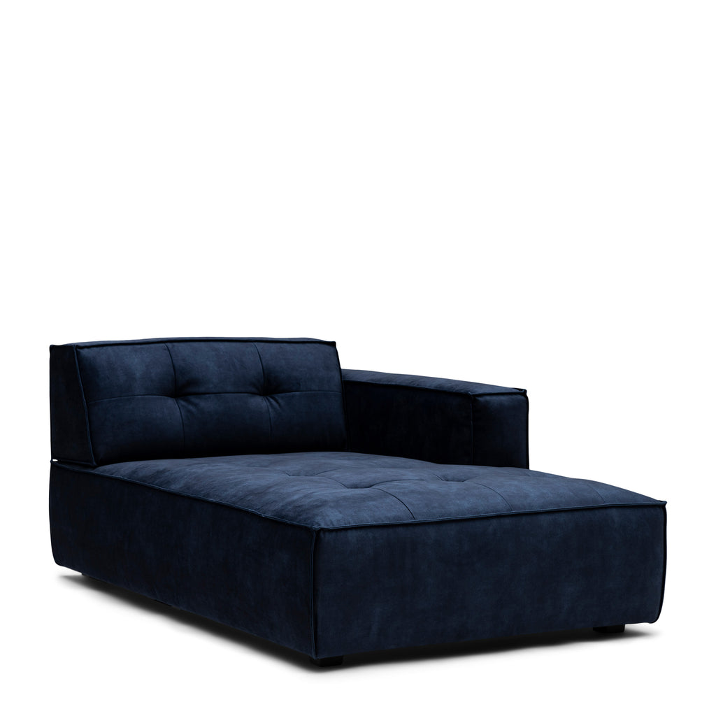 Rivièra Maison Brandon Chaise Longue Right velvet estate blue