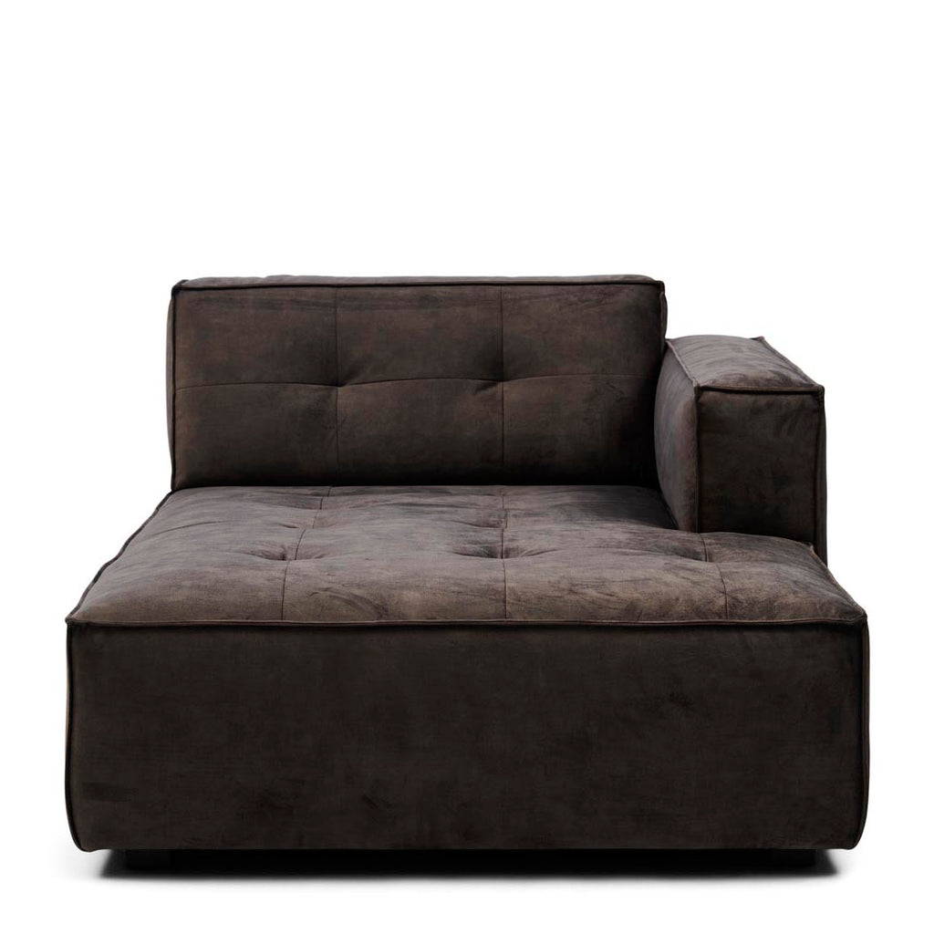 Rivièra Maison Brandon Chaise Longue Right velvet grimaldi grey