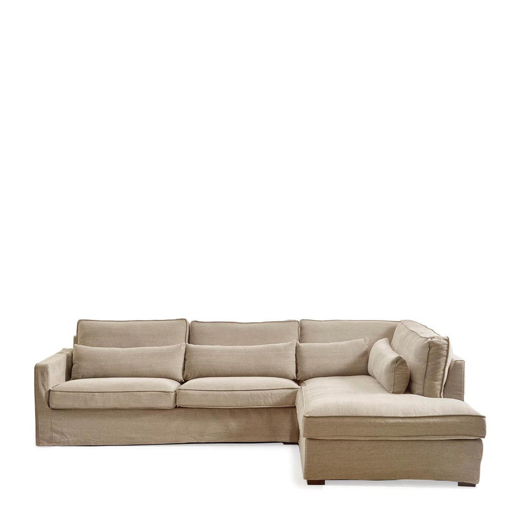 Rivièra Maison Chaise Longue Sofa Right Brompton Cross Natural 